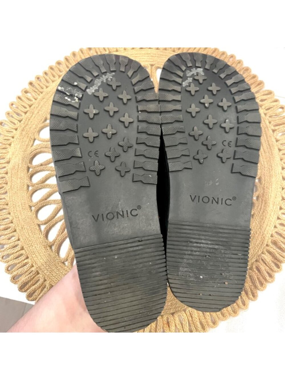 Vionic Georgie Black Leather Chain Slip-On Mules Size US 6.5 - Picture 7 of 8